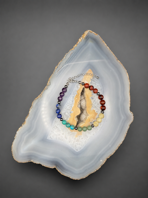 Bracelet 7 Chakras artisanal en pierres naturelles