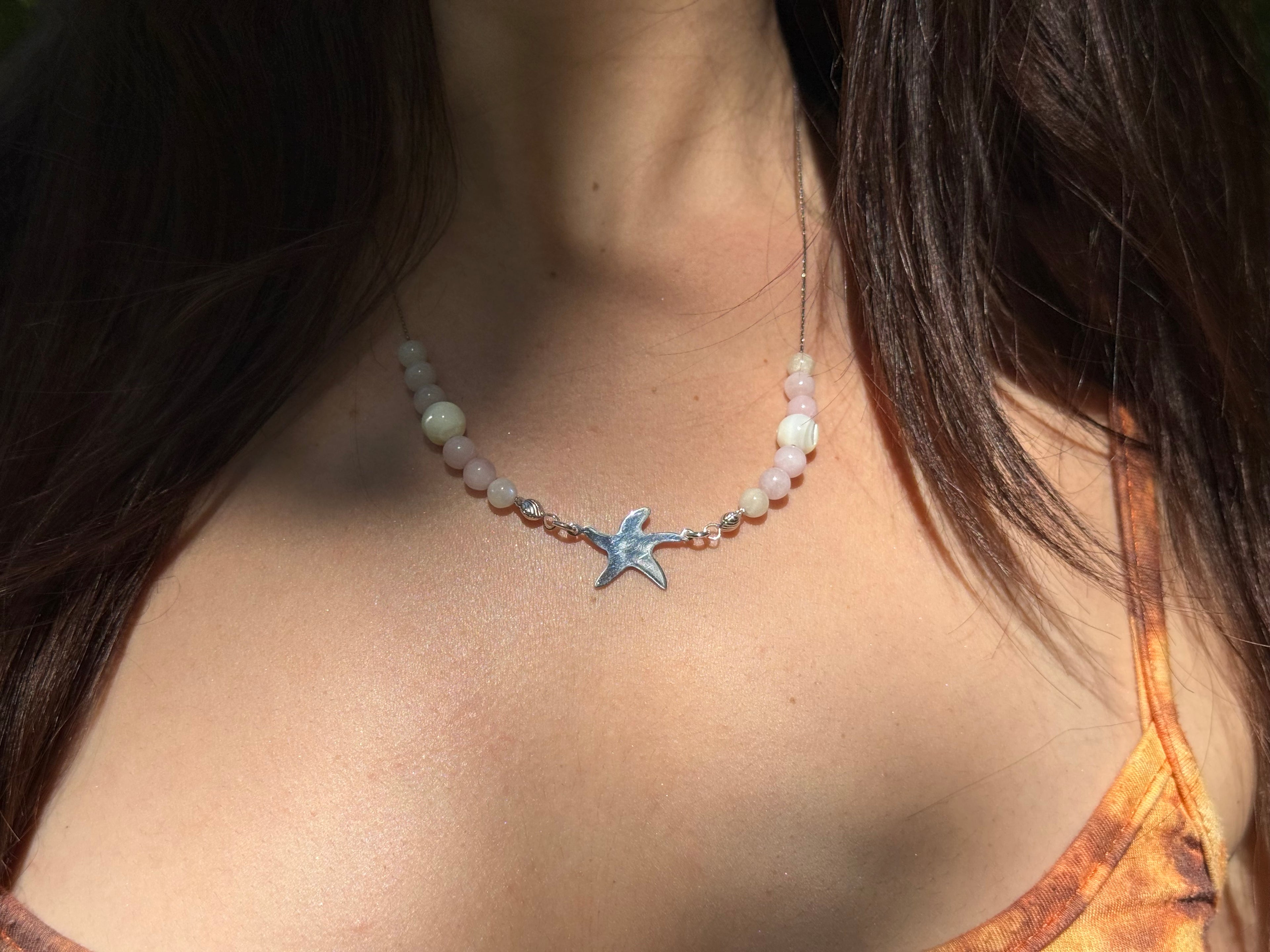 Collier Stélia avec étoile artisanale en aluminium